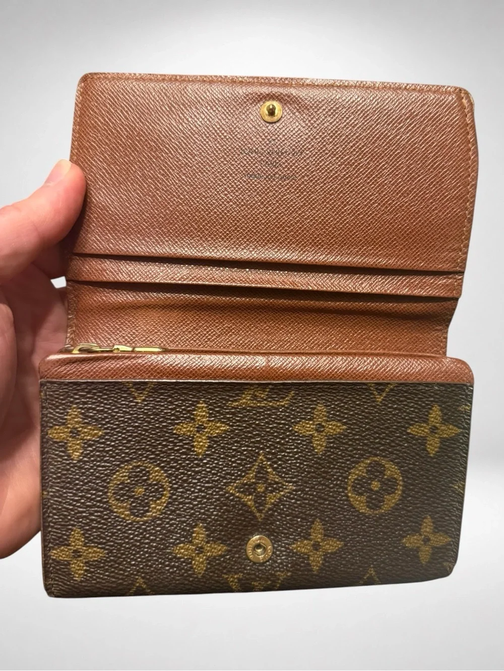 Louis Vuitton Authentic Vintage Porte Monnaie Tresor Bifold Wallet Monogram